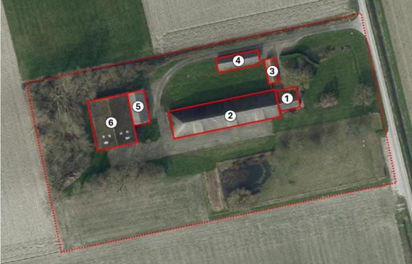 Overzicht gebouwen Hofstede Veldzicht