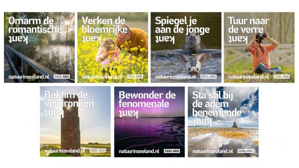 Collage nieuwe materialen natuurcampagne Alle Kanten