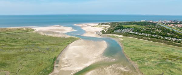 Landschap kreken en zeearmen in Zeeland - Het Zwin