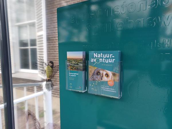 Natuuravontuur folder in de ticketautomaat Oranjezon