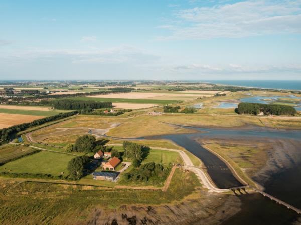 Dronebeeld Kustlab Waterdunen