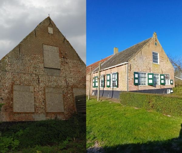 Hoeve van der Meulen oud vs nieuw