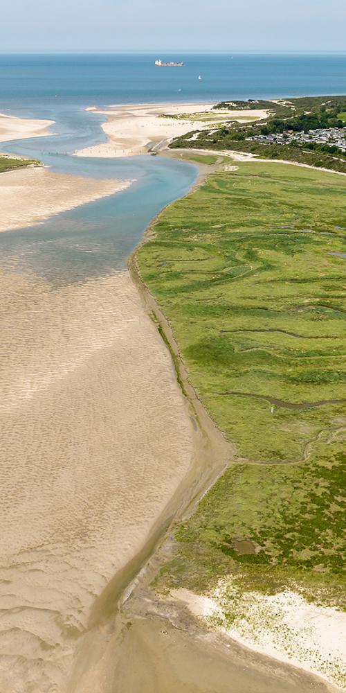 Dronebeeld van Het Zwin