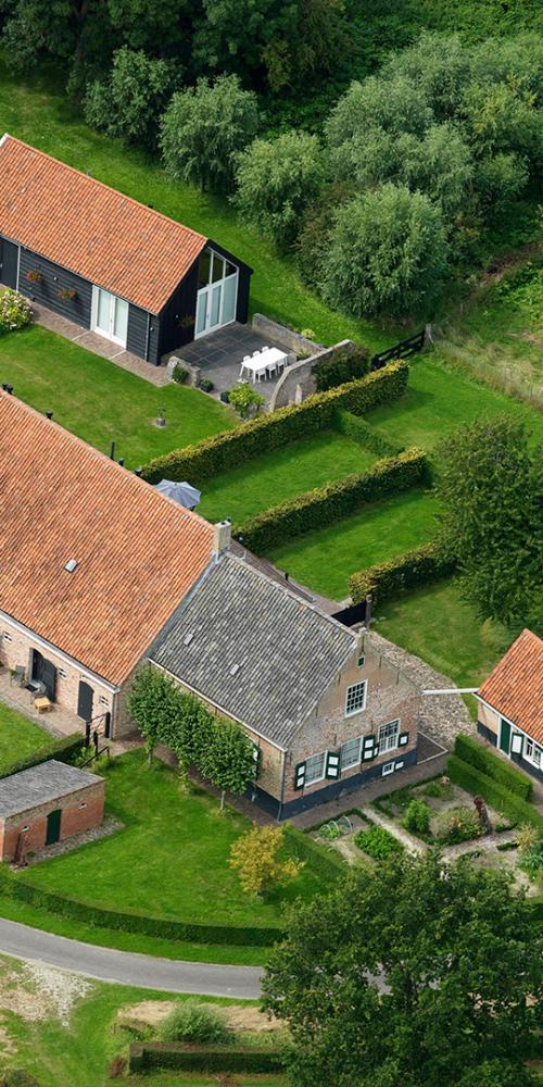 Dronebeeld van Hoeve van der Meulen