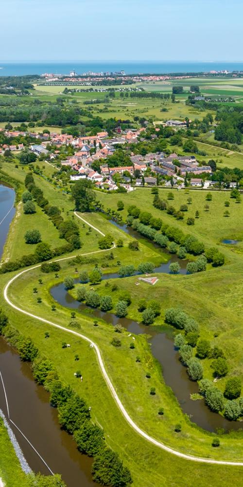 Luchtfoto Wallen van Retranchement Zeeland