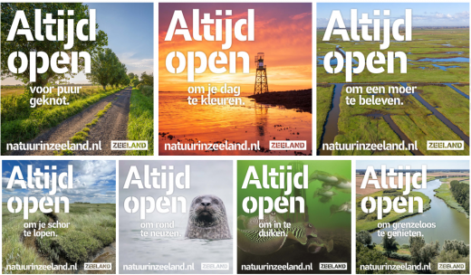 impressie diverse beelden natuurcampagne Altijd Open 2023