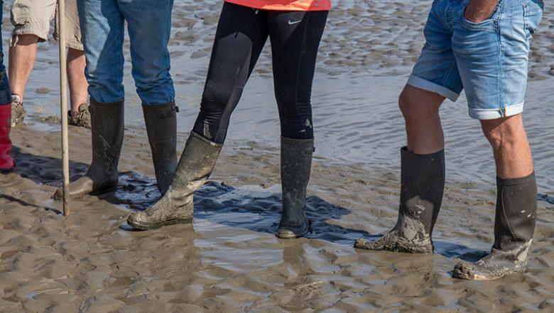 Laarzen in de modder