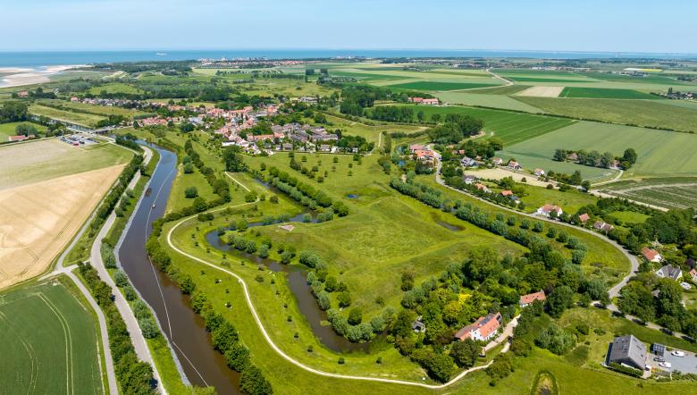 Luchtfoto Wallen van Retranchement Zeeland