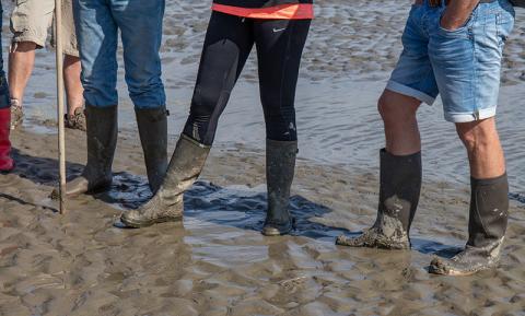 Laarzen in de modder