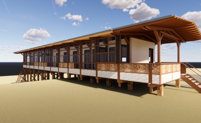 Artist impression veldstation Saeftinghe