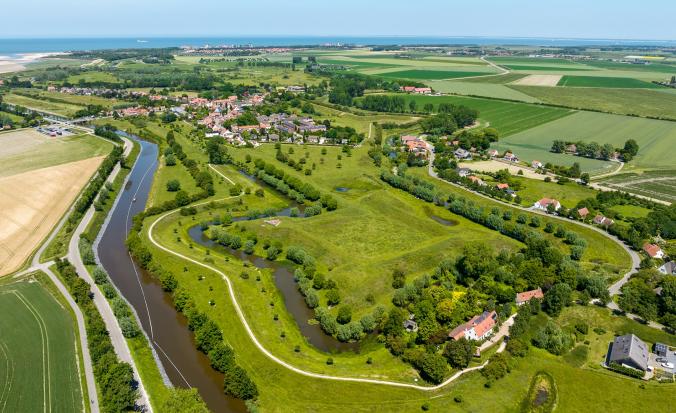 Luchtfoto van Wallen van Retranchement