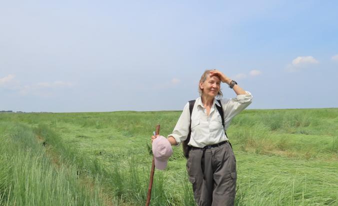 Foto in Saeftinghe van gids Katelijne Damen