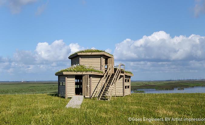 Artist impression vogelkijkhut